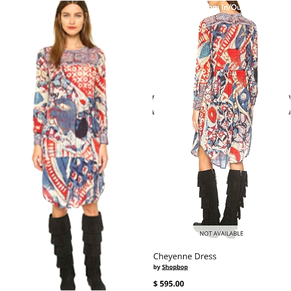 Figue Cheyenne Printed Boho Peasant Maxi Dress Anthropologie